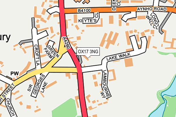 OX17 3NG map - OS OpenMap – Local (Ordnance Survey)