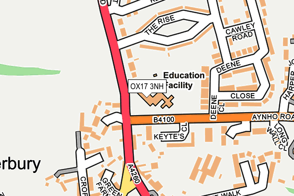 OX17 3NH map - OS OpenMap – Local (Ordnance Survey)