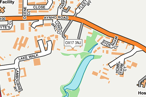 OX17 3NJ map - OS OpenMap – Local (Ordnance Survey)