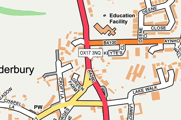 OX17 3NQ map - OS OpenMap – Local (Ordnance Survey)