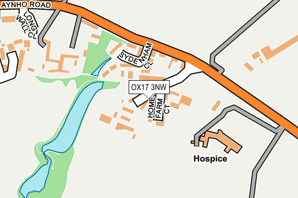 OX17 3NW map - OS OpenMap – Local (Ordnance Survey)