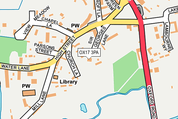 OX17 3PA map - OS OpenMap – Local (Ordnance Survey)