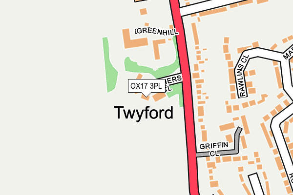 OX17 3PL map - OS OpenMap – Local (Ordnance Survey)