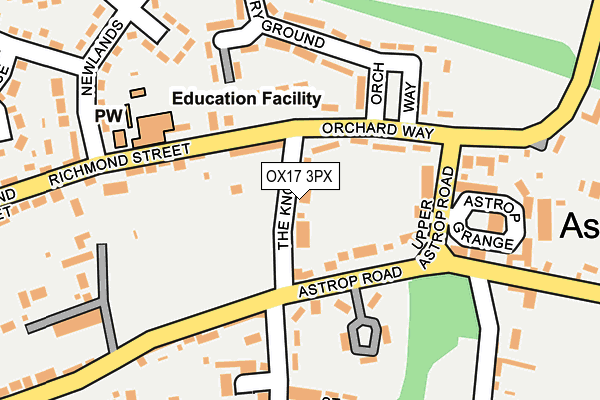 OX17 3PX map - OS OpenMap – Local (Ordnance Survey)