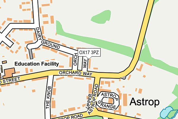 OX17 3PZ map - OS OpenMap – Local (Ordnance Survey)