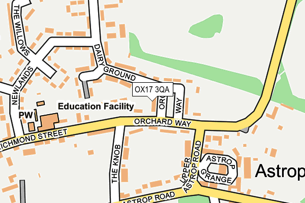 OX17 3QA map - OS OpenMap – Local (Ordnance Survey)