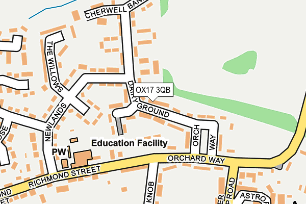 OX17 3QB map - OS OpenMap – Local (Ordnance Survey)