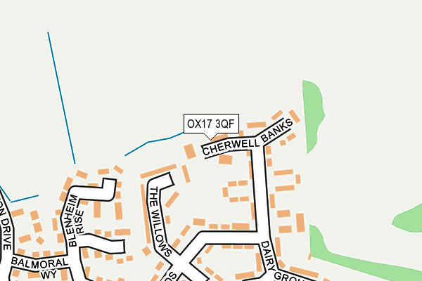 OX17 3QF map - OS OpenMap – Local (Ordnance Survey)