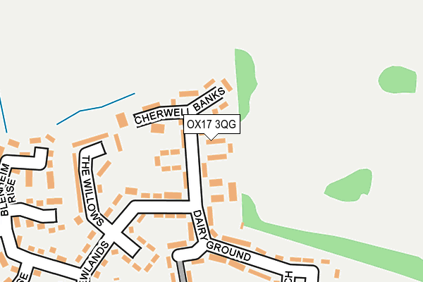 OX17 3QG map - OS OpenMap – Local (Ordnance Survey)