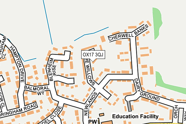 OX17 3QJ map - OS OpenMap – Local (Ordnance Survey)