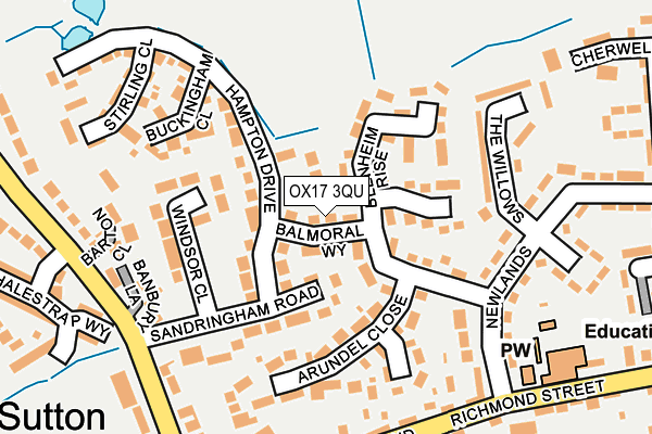 OX17 3QU map - OS OpenMap – Local (Ordnance Survey)