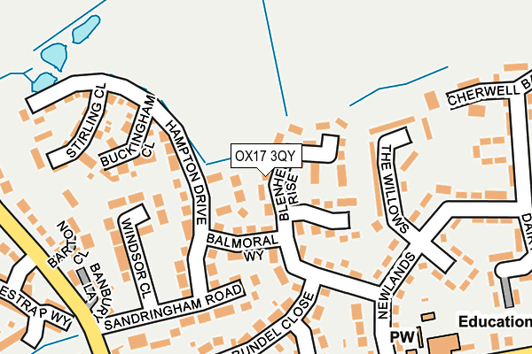OX17 3QY map - OS OpenMap – Local (Ordnance Survey)