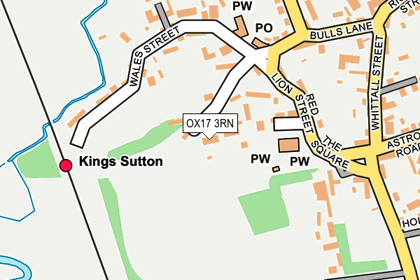 OX17 3RN map - OS OpenMap – Local (Ordnance Survey)