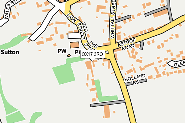 OX17 3RQ map - OS OpenMap – Local (Ordnance Survey)