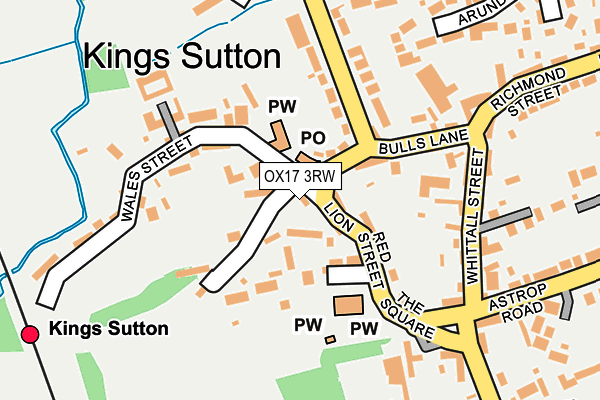 OX17 3RW map - OS OpenMap – Local (Ordnance Survey)