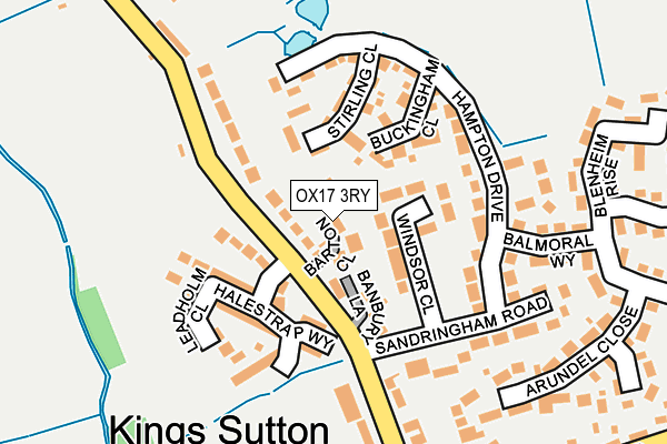 OX17 3RY map - OS OpenMap – Local (Ordnance Survey)