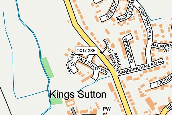 OX17 3SF map - OS OpenMap – Local (Ordnance Survey)