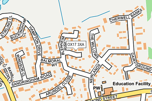 OX17 3XA map - OS OpenMap – Local (Ordnance Survey)