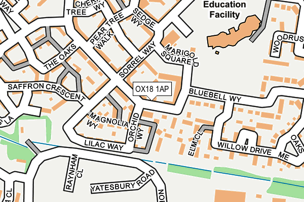 OX18 1AP map - OS OpenMap – Local (Ordnance Survey)