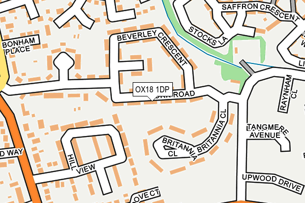 OX18 1DP map - OS OpenMap – Local (Ordnance Survey)