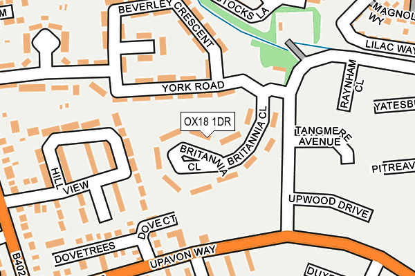 OX18 1DR map - OS OpenMap – Local (Ordnance Survey)