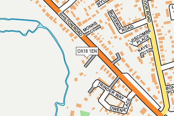 OX18 1EN map - OS OpenMap – Local (Ordnance Survey)