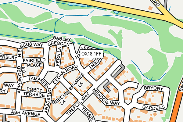 OX18 1FF map - OS OpenMap – Local (Ordnance Survey)