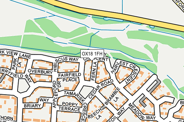 OX18 1FH map - OS OpenMap – Local (Ordnance Survey)