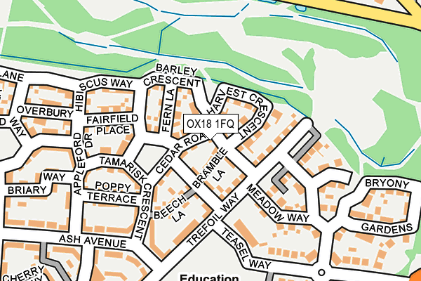OX18 1FQ map - OS OpenMap – Local (Ordnance Survey)