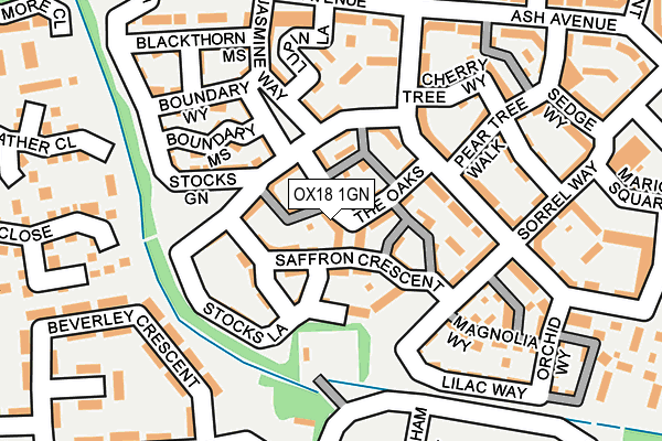 OX18 1GN map - OS OpenMap – Local (Ordnance Survey)