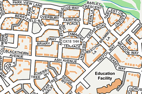 OX18 1HH map - OS OpenMap – Local (Ordnance Survey)