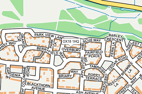 OX18 1HQ map - OS OpenMap – Local (Ordnance Survey)