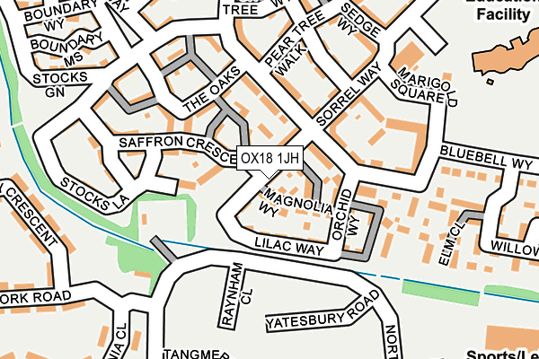 OX18 1JH map - OS OpenMap – Local (Ordnance Survey)