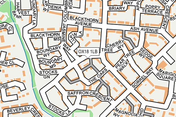 OX18 1LB map - OS OpenMap – Local (Ordnance Survey)