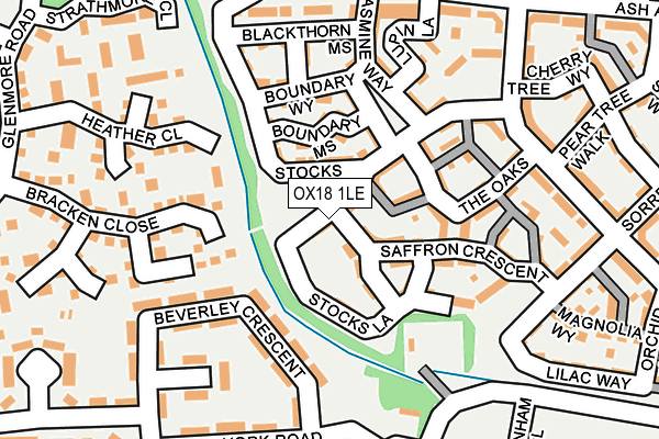 OX18 1LE map - OS OpenMap – Local (Ordnance Survey)