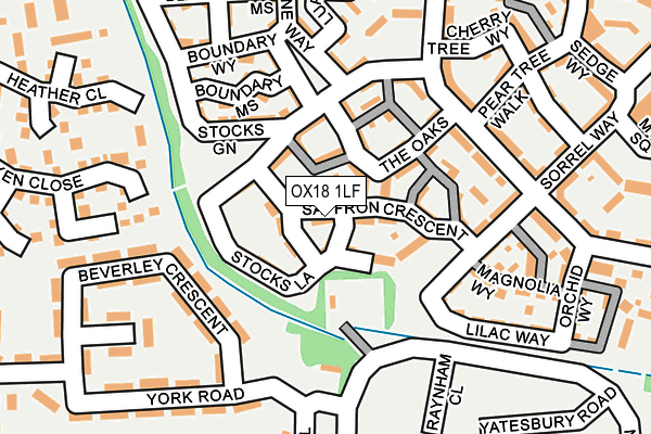 OX18 1LF map - OS OpenMap – Local (Ordnance Survey)