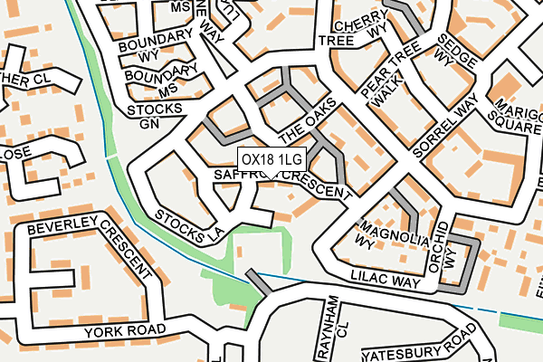 OX18 1LG map - OS OpenMap – Local (Ordnance Survey)