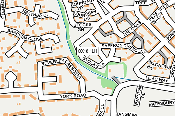 OX18 1LH map - OS OpenMap – Local (Ordnance Survey)