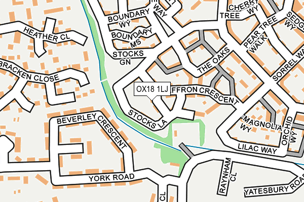 OX18 1LJ map - OS OpenMap – Local (Ordnance Survey)