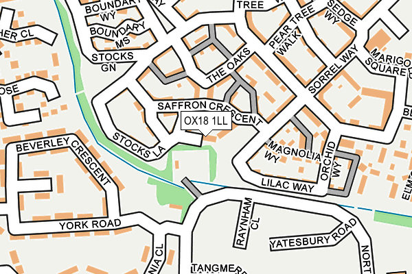 OX18 1LL map - OS OpenMap – Local (Ordnance Survey)