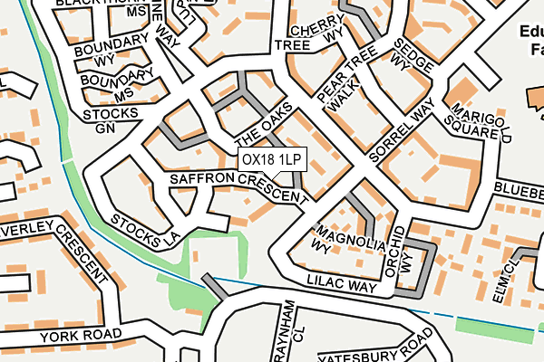 OX18 1LP map - OS OpenMap – Local (Ordnance Survey)