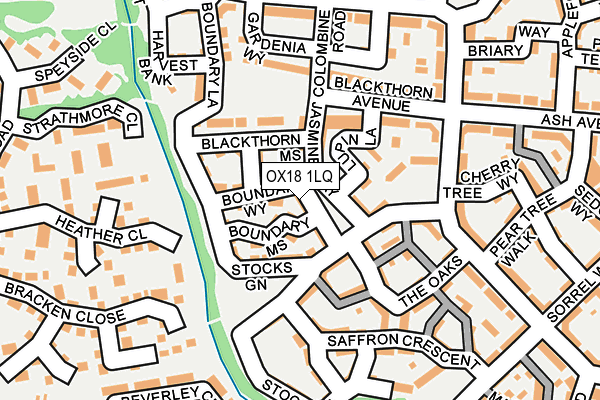 OX18 1LQ map - OS OpenMap – Local (Ordnance Survey)