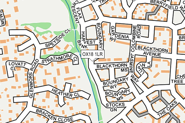 OX18 1LR map - OS OpenMap – Local (Ordnance Survey)