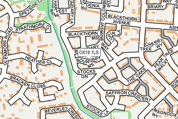 OX18 1LS map - OS OpenMap – Local (Ordnance Survey)