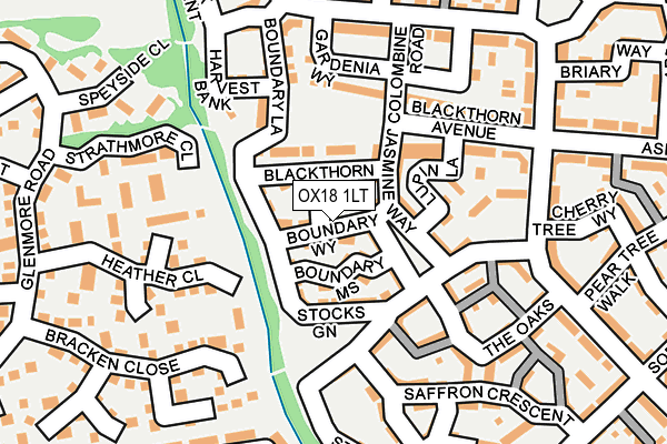 OX18 1LT map - OS OpenMap – Local (Ordnance Survey)