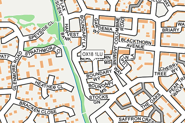 OX18 1LU map - OS OpenMap – Local (Ordnance Survey)