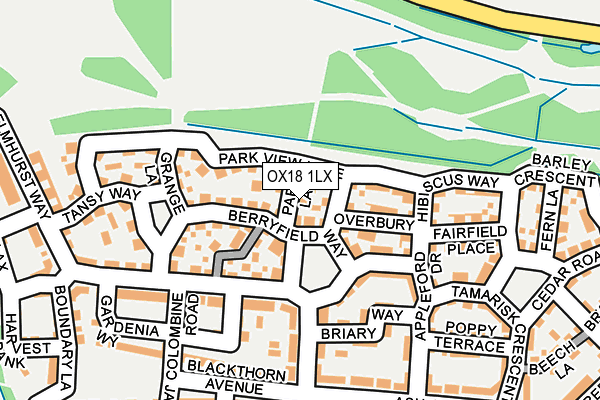 OX18 1LX map - OS OpenMap – Local (Ordnance Survey)