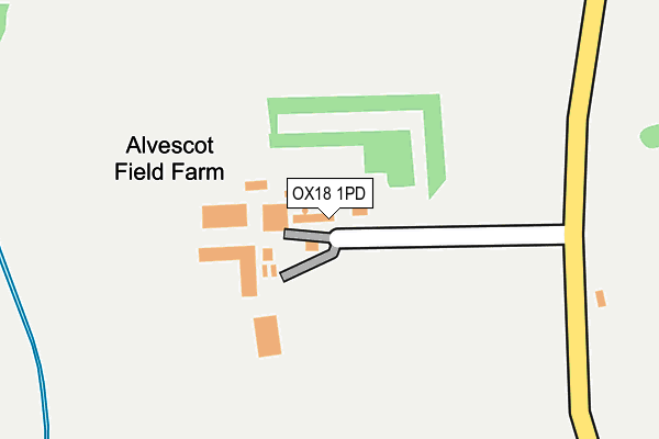 OX18 1PD map - OS OpenMap – Local (Ordnance Survey)