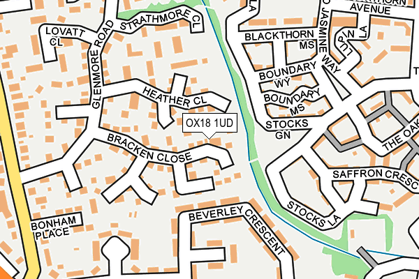 OX18 1UD map - OS OpenMap – Local (Ordnance Survey)