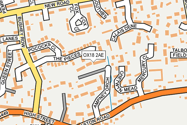 OX18 2AE map - OS OpenMap – Local (Ordnance Survey)